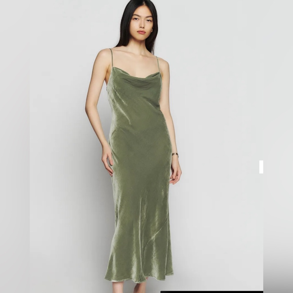 Reformation Sage Green Maxi Dress